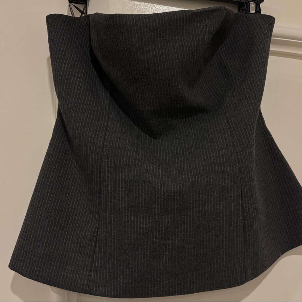 Zara Elegant grey Pinstripe top